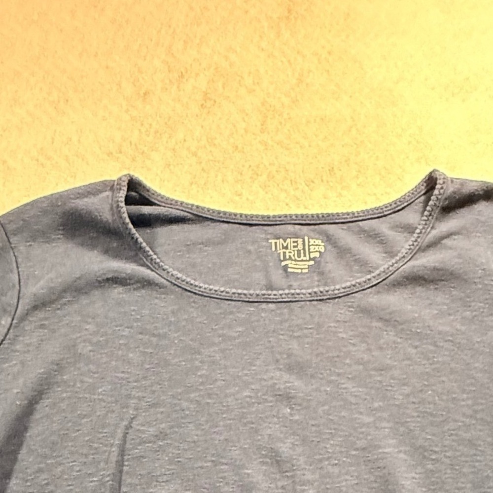 Time and Tru Womens XXL Navy Blue Short Sleeve Crew Neck T-Shirt TT102684